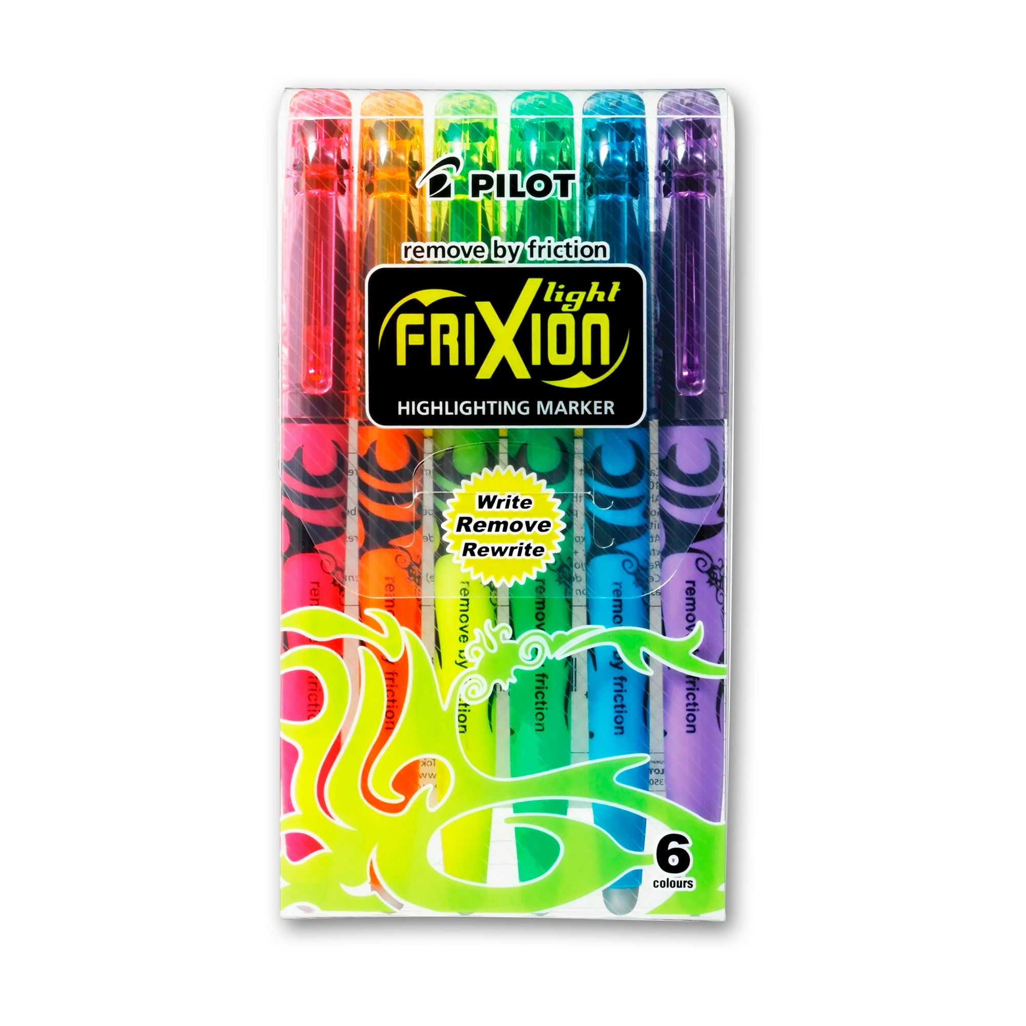 Set 6 Destacadores Frixion Light Punta Biselada Pilot