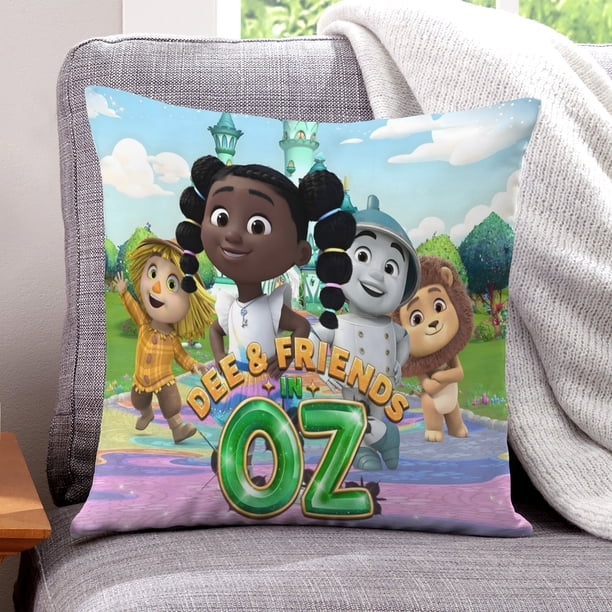 Dee y Amigos en Oz Fundas de almohada de terciopelo con tema, regalos de funda de almohada, decoración para el hogar, cojín de lanzar, regalo de cumpleaños para fans y parejas.56*56cm.