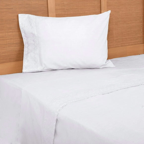 Sabana Broderie Geo 1.5 P Blanco