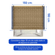 thumbnail image 2 of Cortina Roller Bambu Persiana Enrollable 150 X 180 Cafe Rayas Guiza, 2 of 8