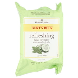 Burts Bees - Toallitas Limpiadoras Faciales - Pepino Y Menta De Para Unisex - 30 Toallitas