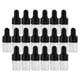 thumbnail image 5 of 20 Unidades De Botellas Cuentagotas De Vidrio Vacías, Contenedores Para Aceites Perfumados, Líquidos, Negro, 1ml, 5 of 5