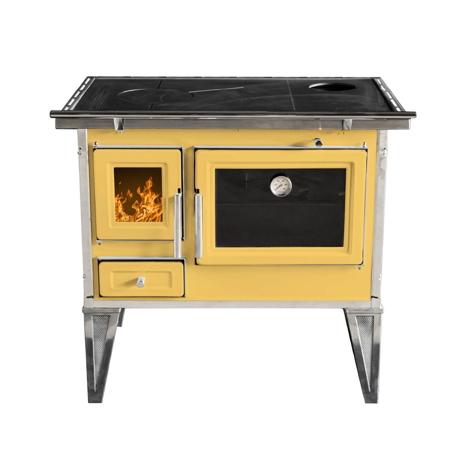 Alcazar - Cocina A Leña Calbuco L90 Amarilla