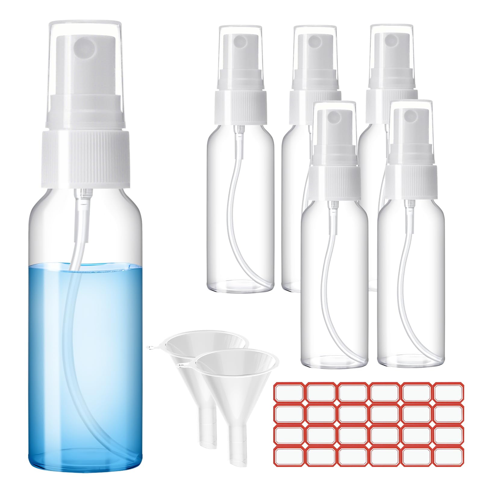Botellas De Aerosol Zoizocp De Plástico Transparente De Viaje De 50 Ml (paquete De 6)