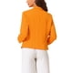 thumbnail image 3 of BLAZER DE NEGOCIOS INSPIRE CHIC para mujeres, oficina de trabajo, chaquetas de traje casual elegantes, M Naranja, 3 of 6
