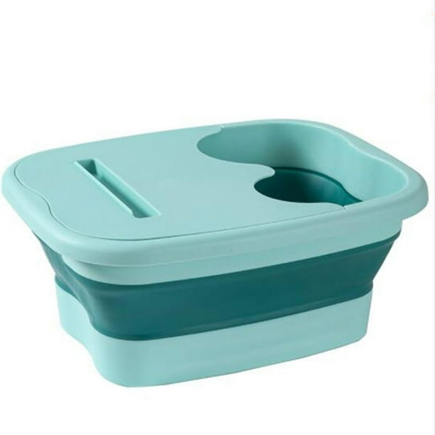 1pc Portable Folding Mop Bucket, Foot Bath Massager, Space-saving Foot Wash Basin For Home Bathroom, Bathroom Accessories