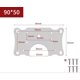 thumbnail image 2 of Pack 2 Placas Reparacion Bisagra Mueble Tornillo 90x50mm, 2 of 3