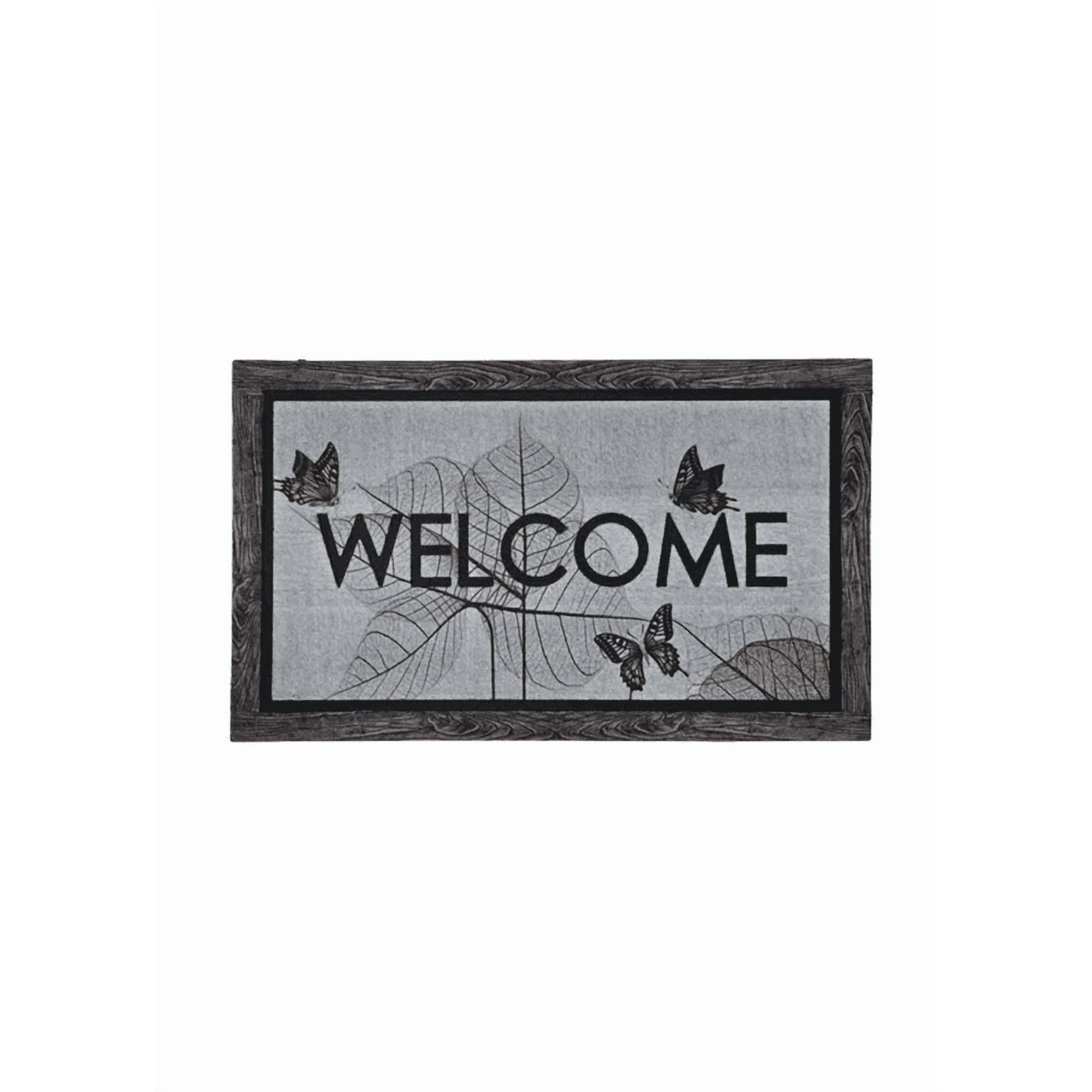 Genérico - Alfombra Limpiapiés Felpudo De Entrada Con Mariposas