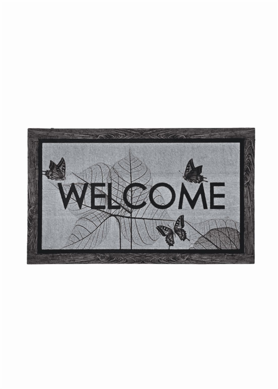 Genérico - Alfombra Limpiapiés Felpudo De Entrada Con Mariposas