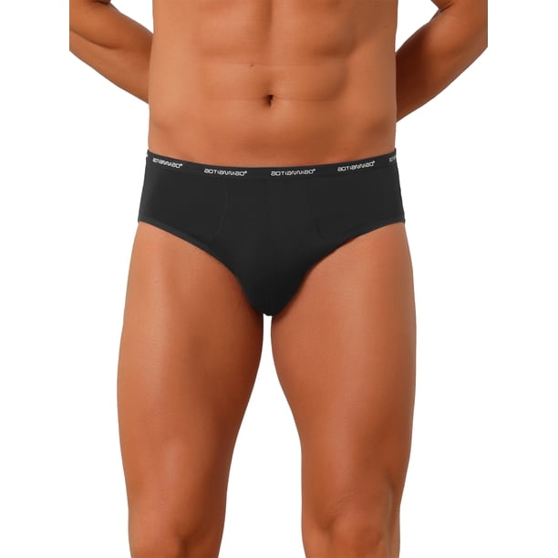 Calzoncillos Triangulares para Hombre INSPIRE CHIC Cintura Media Transpirables Suaves y Cómodos para Uso Diario 32 Negro