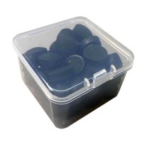 Ioensy - 50 Puntas De Taco De Billar De Cuero Con Pegamento En Puntas De Taco De Billar Con Caja De Almacenamiento