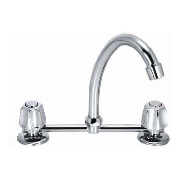 Llave Combinación De Lavaplatos Antonella Griferia  Plateado