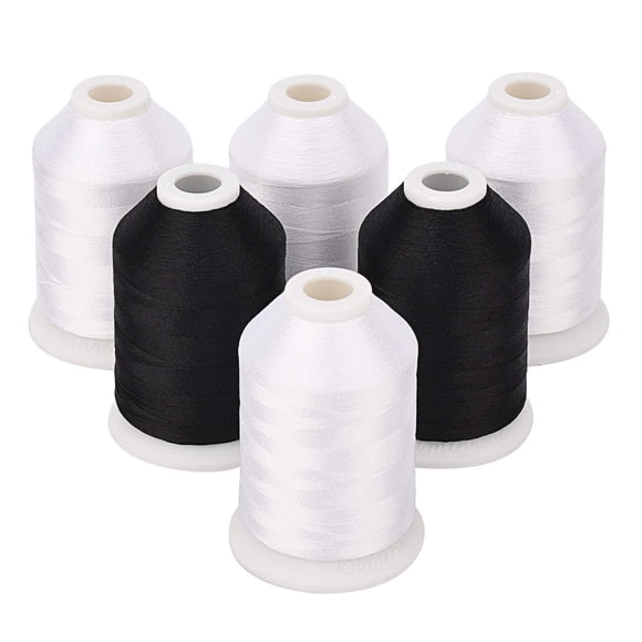 Hilo Simthread 40WT 1100 m Blanco/Negro – Pack de 6
