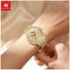 thumbnail image 2 of Reloj de Lujo Dorado para Mujer Cuarzo Cristales y Acabado Metálico para uso diario, 2 of 3