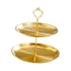thumbnail image 4 of Soporte de exhibición para pasteles, soporte de exhibición para servidor de alimentos, práctico plato para servir fiestas de acero inoxidable, soporte 2 niveles M, 4 of 5