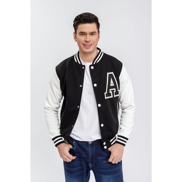 Chaqueta Universitaria Hombre Gruesa Forro Piel Bolsillos 7579
