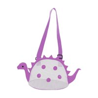 Ioensy - Bolsa De Playa Para Niños Dinosaurio Con Correas De Transporte Ajustables Bolsa De Malla De Concha Violeta
