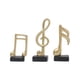 thumbnail image 2 of 3 Piezas De Escultura De Resina De Adorno De Símbolo De Música Creativa Para Recuerdos De Oficina De Oro, 2 of 3