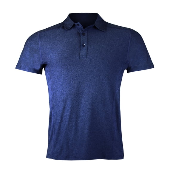 Polera Dry Fit Con Cuello Manga Corta Jaspeada Hombre