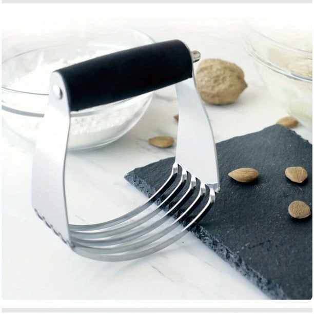 Dough Blender, Top Professional Pastry Cutter Machine With Heavy Duty Stainless Steel Blade, Medium Size, Black