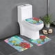 thumbnail image 1 of Ariel Junior Juego de 3 alfombras de baño de coral fleece: tapete de baño + alfombra de inodoro en forma de U + funda de tapa de inodoro en forma de O, 1 of 6