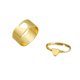 thumbnail image 2 of Set De Anillos A Juego Para Parejas Mujeres Para Hombre Anillo Abierto Lindos Regalos De Cumplea?os Corazón Dorado, 2 of 5