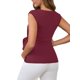 thumbnail image 3 of INSPIRE CHIC Blusa de Maternidad para Mujer con Cinturón en la Cintura Manga Corta Verano 2025 Camiseta Oficina Trabajo Pequeña Roja, 3 of 6