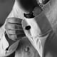 thumbnail image 5 of 2 pares de gemelos para hombre, de acero inoxidable, negros, redondos, cuadrados, estilo retro francés, clásicos, para camisa, traje, boda, negocios, graduación, regalo de joyería., 5 of 6