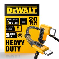Cable De Carga Dewalt Heavy Duty Usb C, 6 M, 60 W, Extra Largo