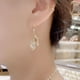 thumbnail image 2 of Leaf Full Of Rhinestones Ear Hook Earrings For Women Girls, 2 of 3