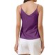 thumbnail image 3 of INSPIRE CHIC Camisola de Satén para Mujer con Escote en V y Tirantes Finos, Blusa sin Mangas de Seda para Ropa de Casa y Capas XX-Large Púrpura, 3 of 6