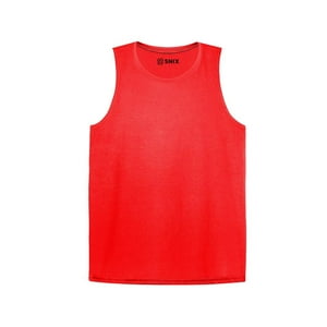 Snix - Camiseta Dry Fit Sin Mangas Cuello Polo Rojo Talla L