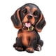 thumbnail image 3 of Lovely Dog Eyeglasses Holder Stand Animal Figurilla Gafas Display Stand Estante Animales en apariencia de oficina Decoración para hogar , color Negro Marrón Negro, 3 of 5