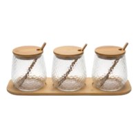 Genérico - Set 3 Frascos Texturizado Contenedor Moderno Mesa Jhn