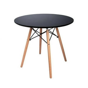 Eames - Mesa Redonda 80 Cm Negra, Mueble, Diseño