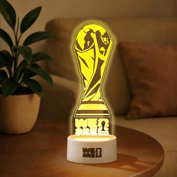 Luz Nocturna Copa Mundial Fifa 2026 Lámpara Led En Forma De Tro
