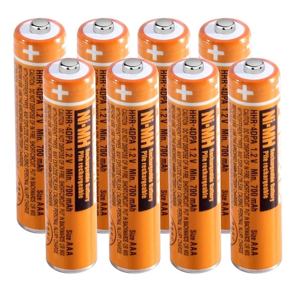 Batería recargable Pingju NiMH AAA 1,2 V 700 mAh, paquete de 8