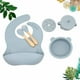 thumbnail image 1 of 6pcs Baby Feeding Set, Silicone Bib, Toddler Training Straw Cup, Baby Self Feeding Spoon Fork – Tableware Suction Cup Bowl For Infant Toddler, 1 of 3