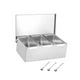 thumbnail image 4 of Organizador De Caja De Condimentos Con Tapa, Botes De Especias De Acero Inoxidable Para Cocina Casera, Tres Rejillas, 4 of 5
