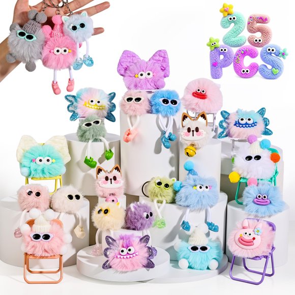 Llavero Fungi Fun Monster 25 piezas - Encantos de peluche adorables