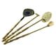 thumbnail image 5 of 4 Piezas Kit para Hacer Incienso con Cucharilla Prensa Pala Cepillo de Latón Artesanal Adecuado para Meditación Yoga Sala de Té Dormitorio Oficina Decoración de Escritorio, 5 of 5