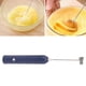 thumbnail image 2 of Espumador de leche portátil, cafetera de espuma USB recargable mezclador de bebidas de mano 3 velocidades batido eléctrico ajustable mezcladora portátil con 2 cabezas (azul), 2 of 3