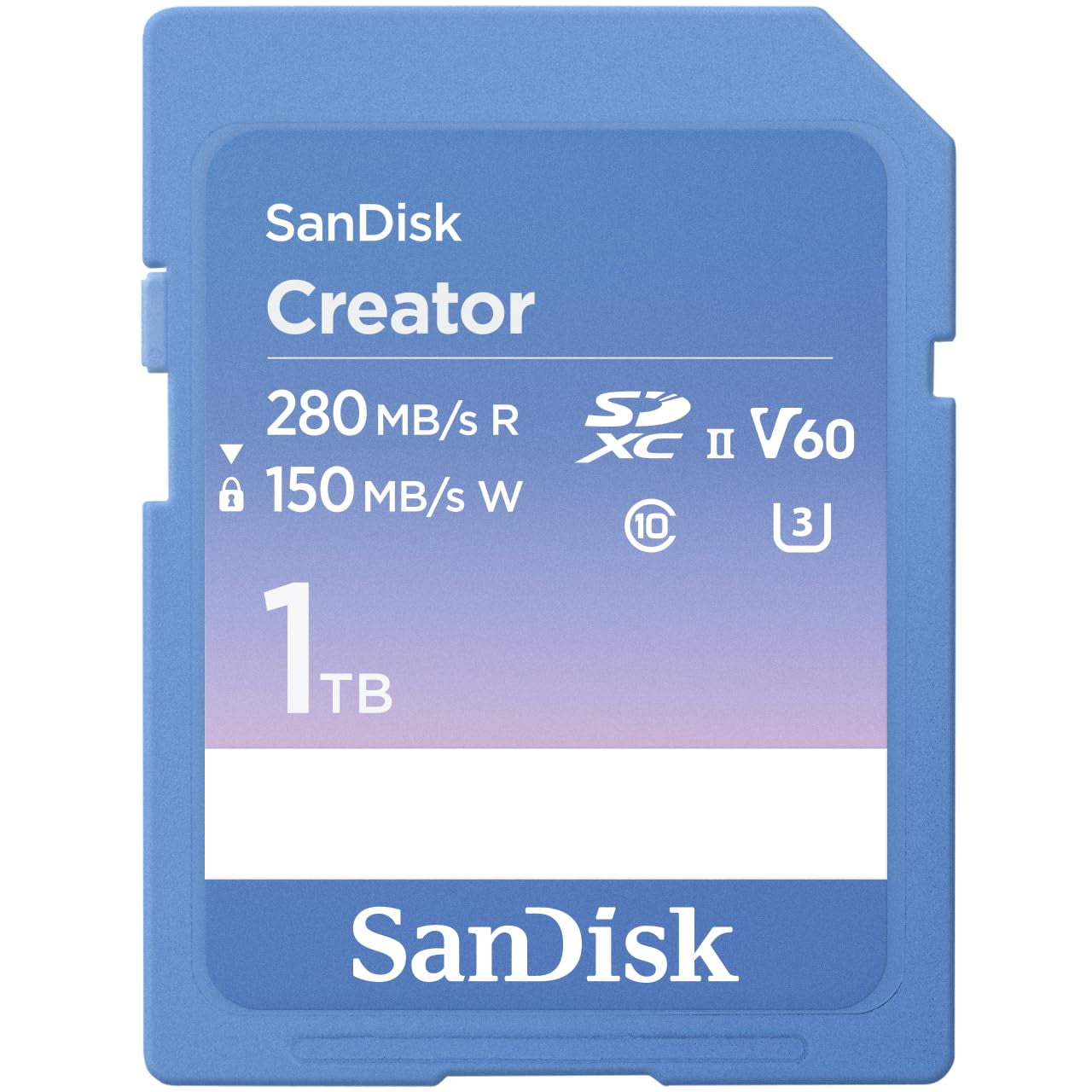 Tarjeta De Memoria Sandisk Creator Sd Uhs-ii 1tb V60 Con Adobe Cloud