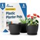 thumbnail image 1 of Macetas Lifemaster negras de 6" - paquete de 6 con platos, 1 of 9