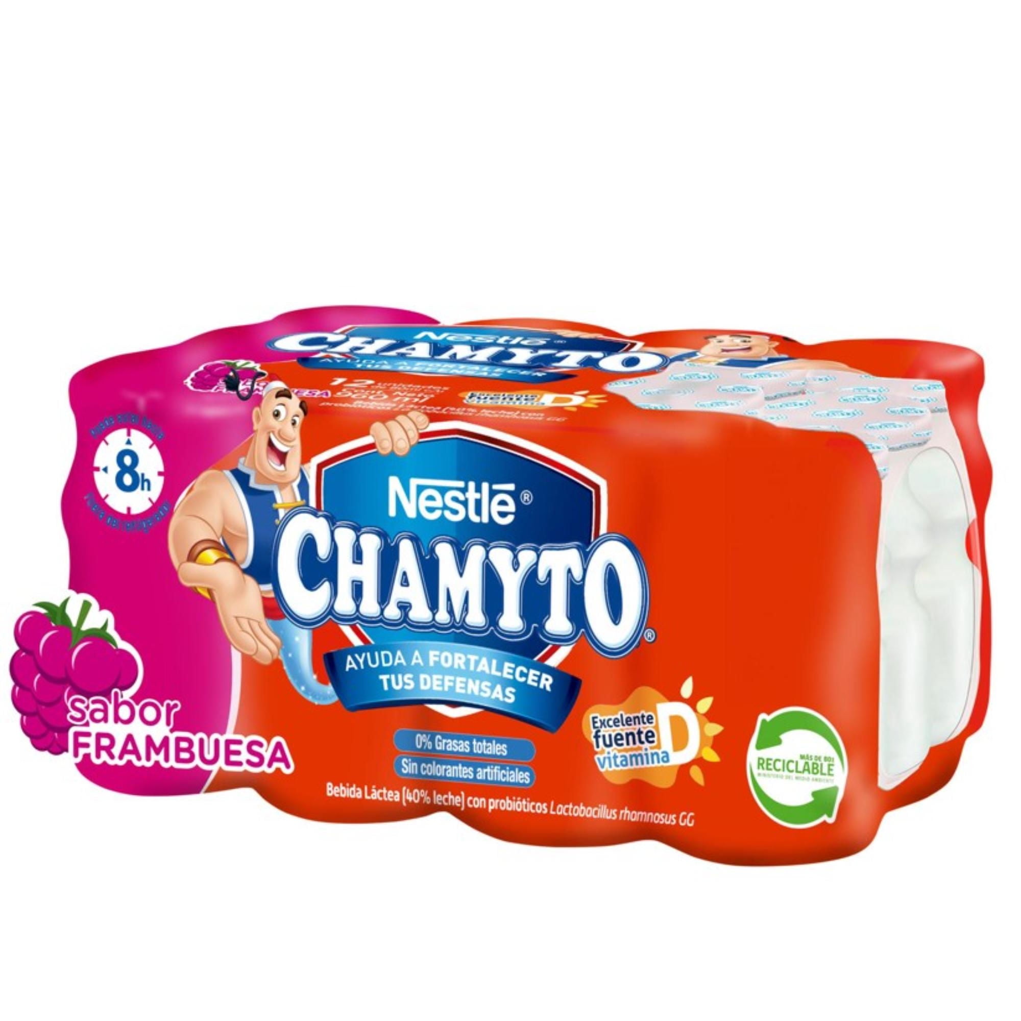 Bebida Láctea Probiótico Sabor Frambuesa Multipack Botella 80ml Chamyto