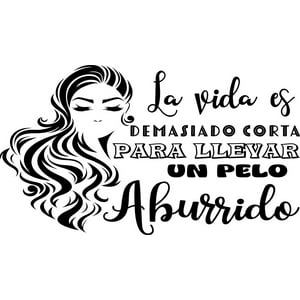 Rienda Libre Graphics - Frase Deco La Vida Es Demasiado Corta Para Llevar Fr-11073