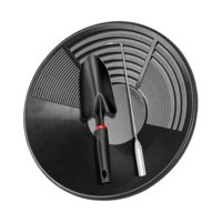 Magideal - Batea Para Bateas De Oro, Herramienta De Recolección. Batea De Doble Estría Para Prospección De Oro En Curvas Interiores. Minería Y Prospección Más Con Pala Y Gancho