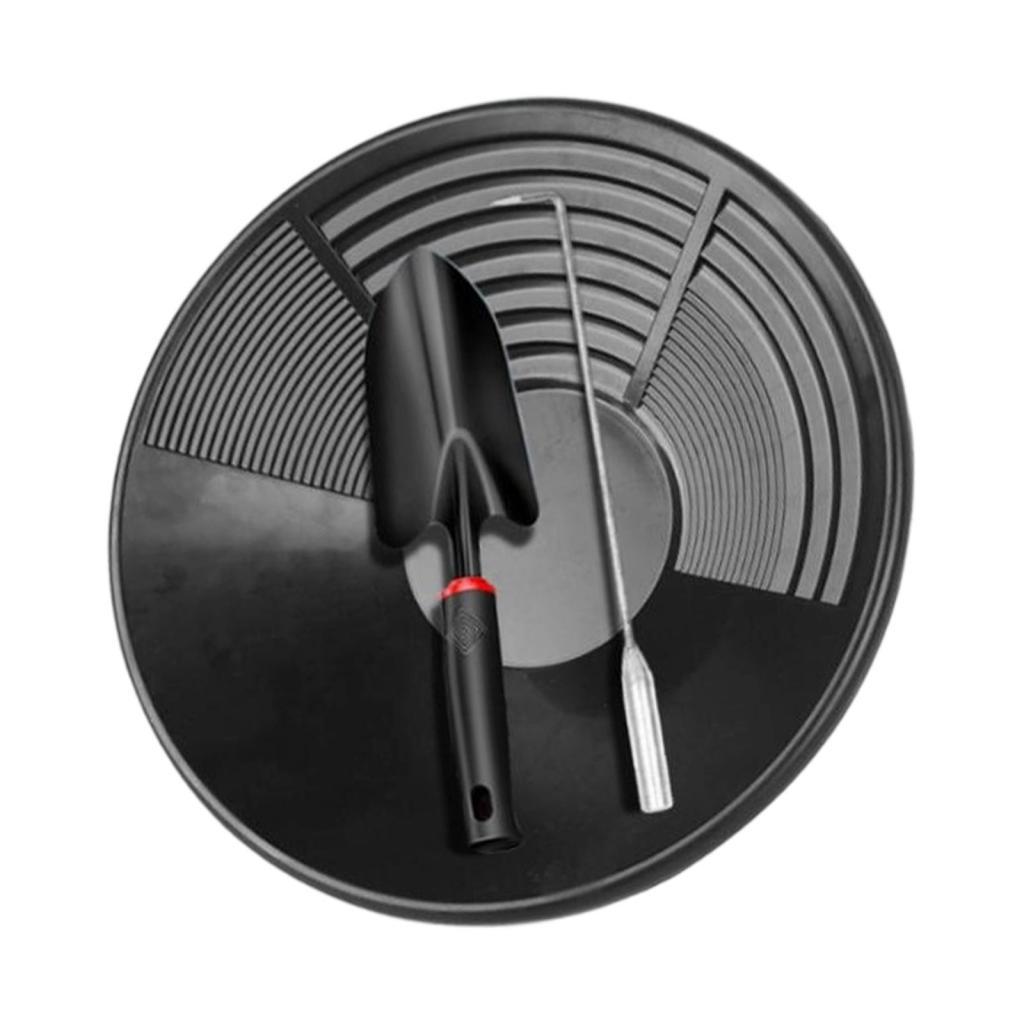 Magideal - Batea Para Bateas De Oro, Herramienta De Recolección. Batea De Doble Estría Para Prospección De Oro En Curvas Interiores. Minería Y Prospección Más Con Pala Y Gancho