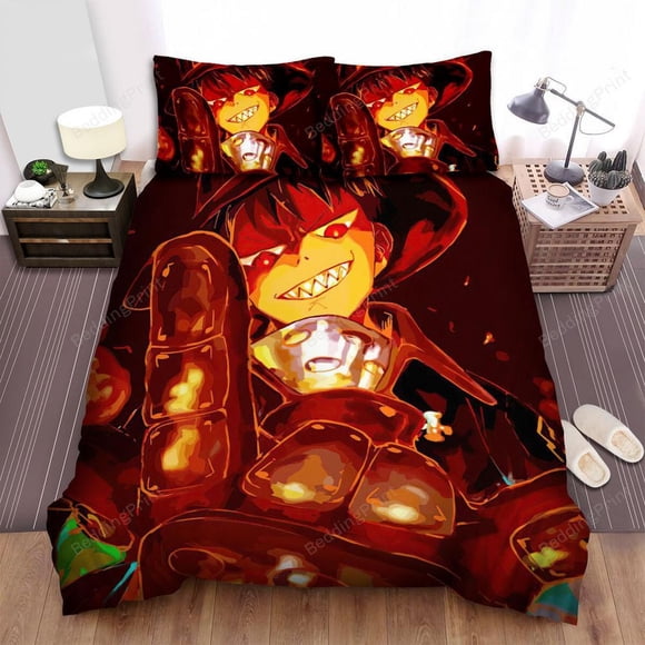 Fire Force Anime Art Quilt Duvet Cover Set Bedding Bedspread Super 3-Piece Bedding Set