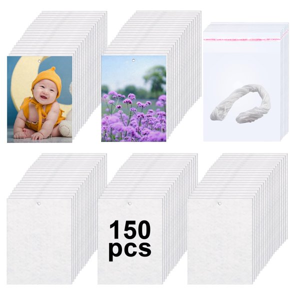 Kit de ambientadores en blanco GEKIXUTP 150 piezas 7,6 x 10 cm DIY